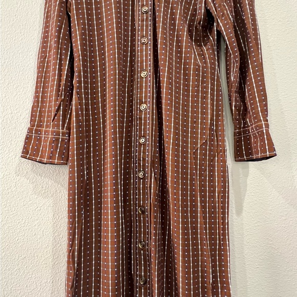 Tory Burch Geometric-Print Belted Waist Shirt Dress - Picture 2 of 3